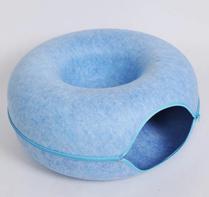 Round Woolen Cat Nest & Tunnel