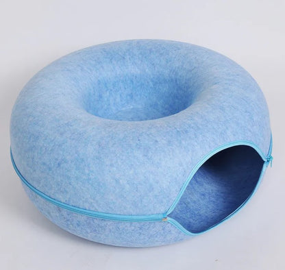Round Woolen Cat Nest & Tunnel